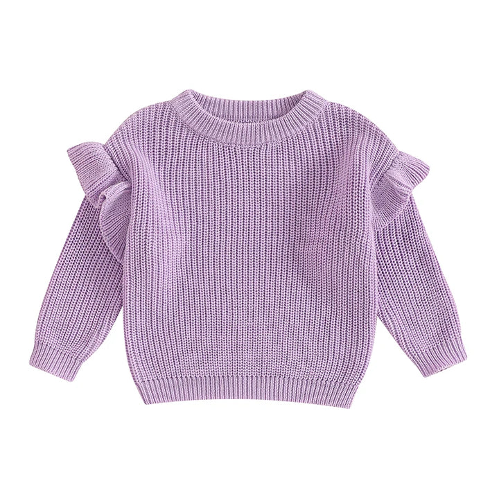 Classic Ruffled Pullover Girl's Sweater