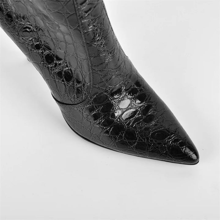 Elegant Side Zipper Stiletto Boots
