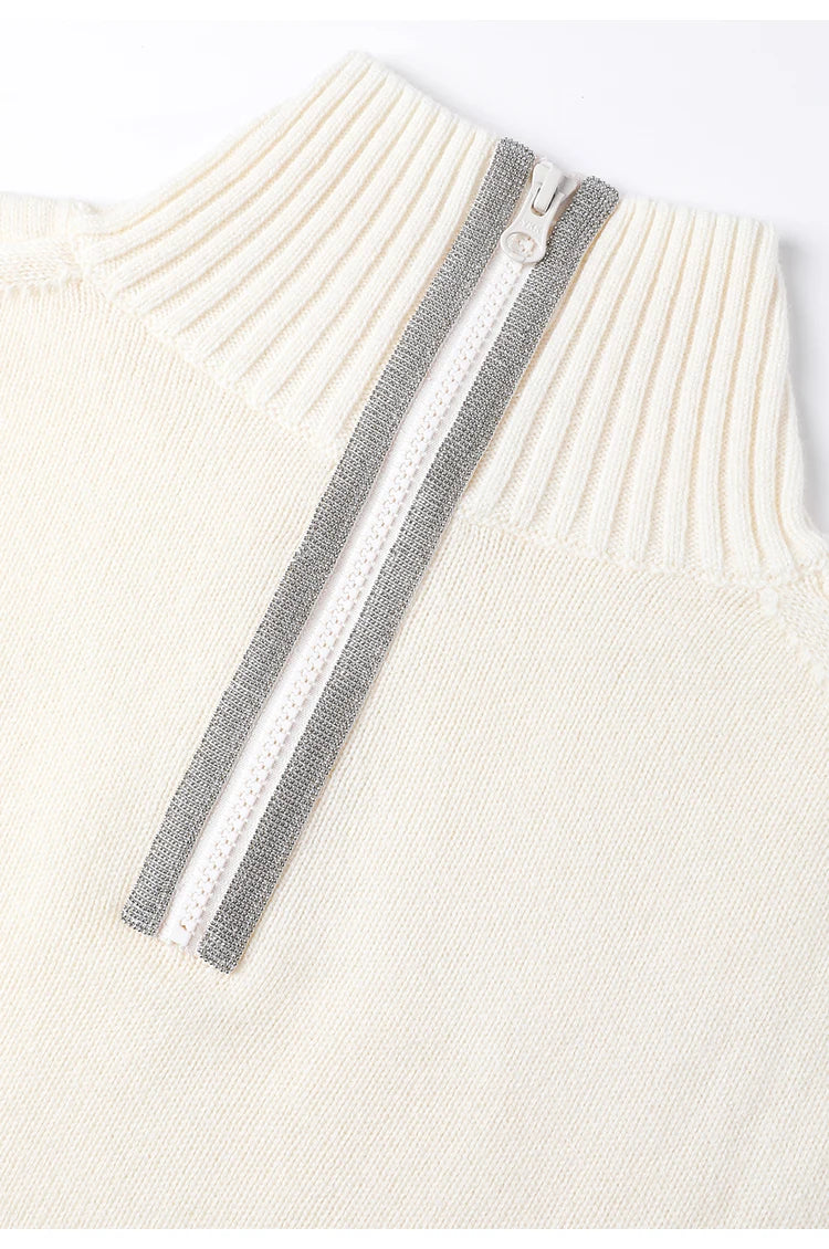 Luxury Half-Zip Wool Sweater