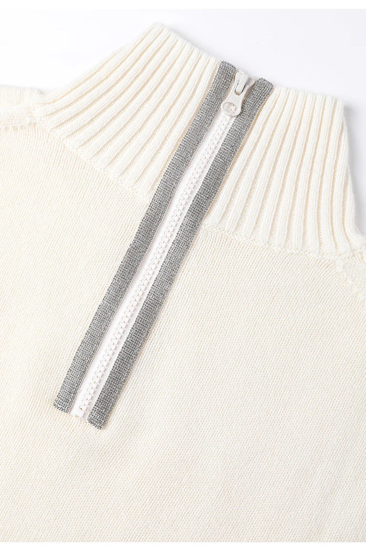 Luxury Half-Zip Wool Sweater