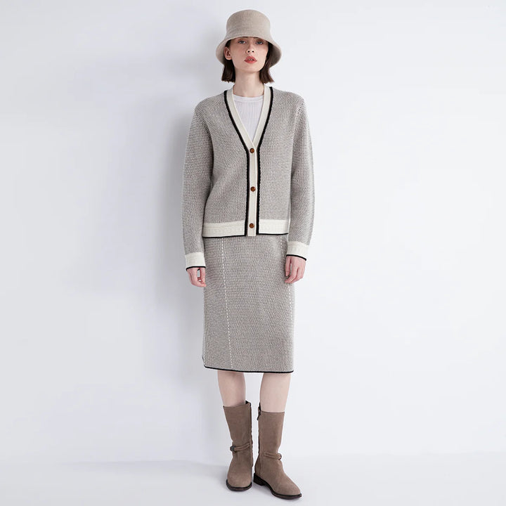 Soft Wool Blend Knitted Cardigan