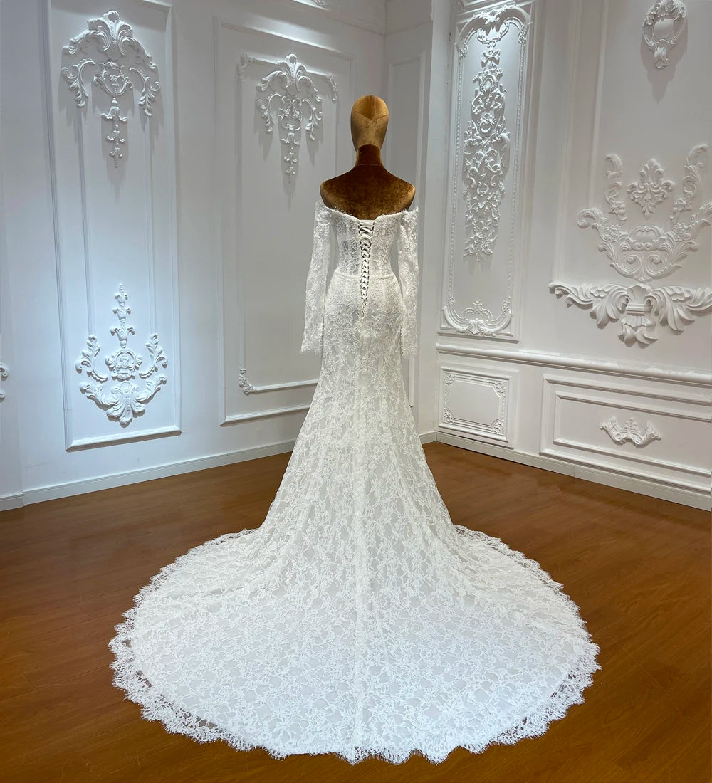 Timeless Off The Shoulder Bridal Dress