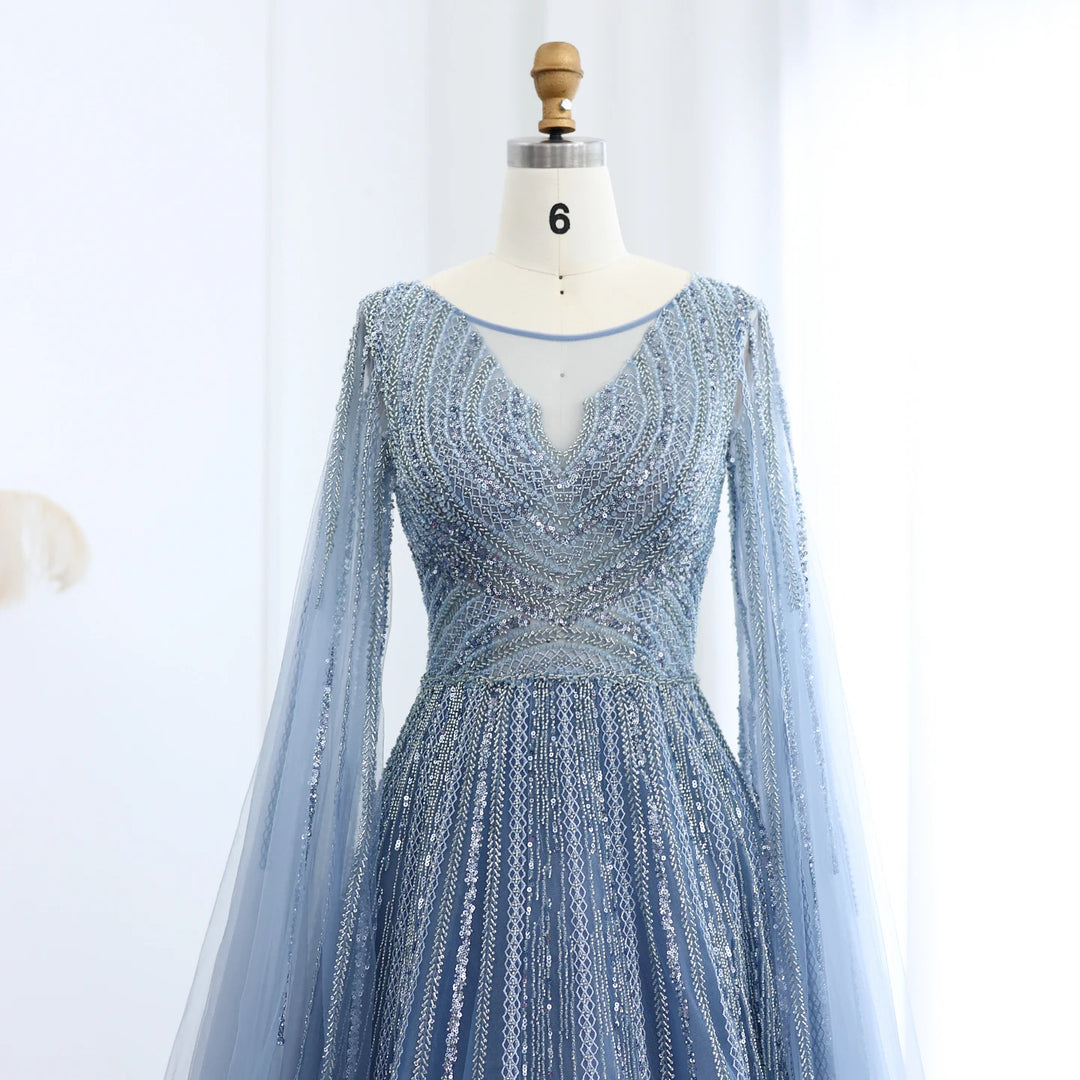 Robe de soirée arabe de luxe à l'attrait émotionnel