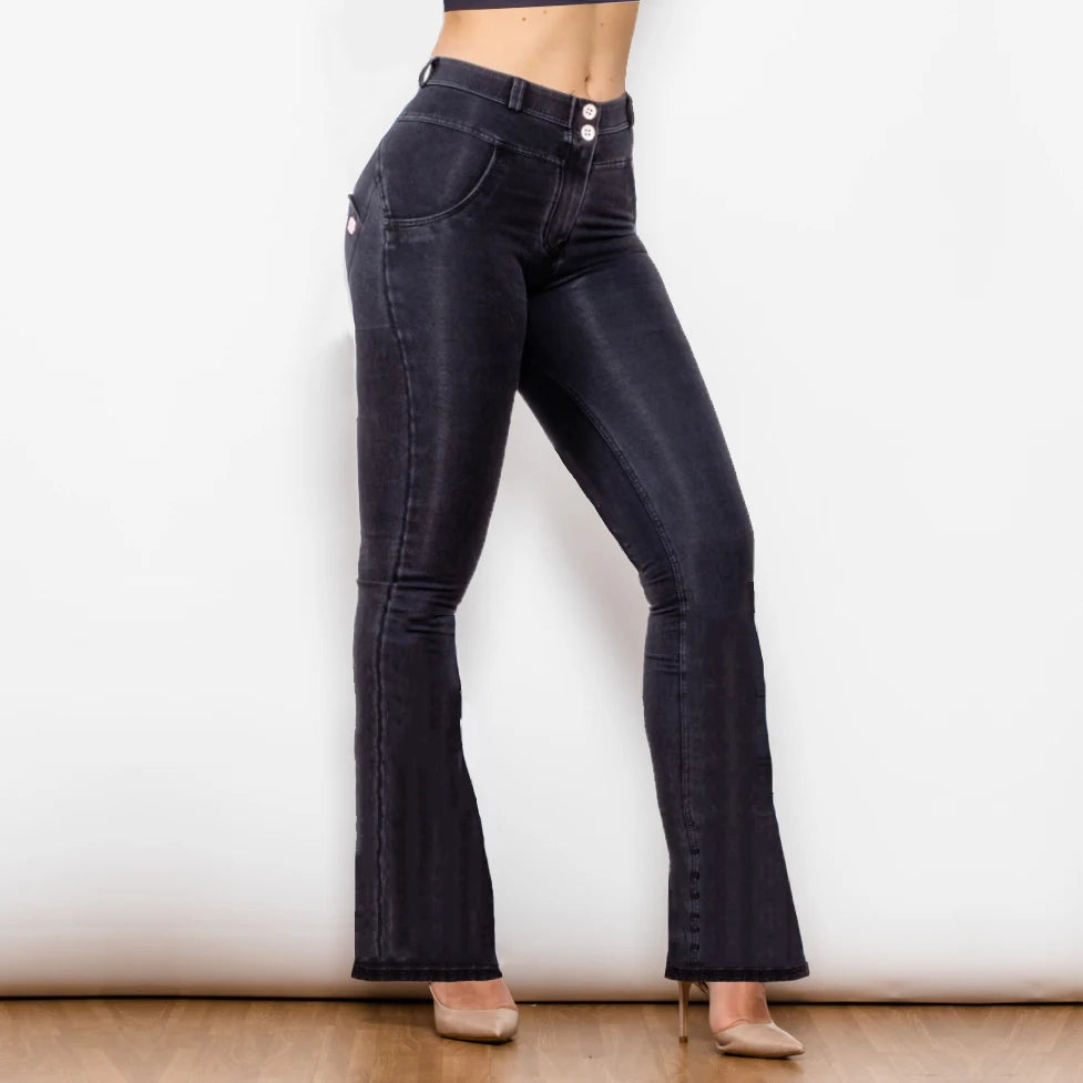 Wonderful Petite Flare Denim Jeans Pants