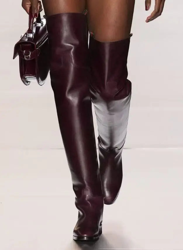 Sophisticated Knee-High Block Heel Boots