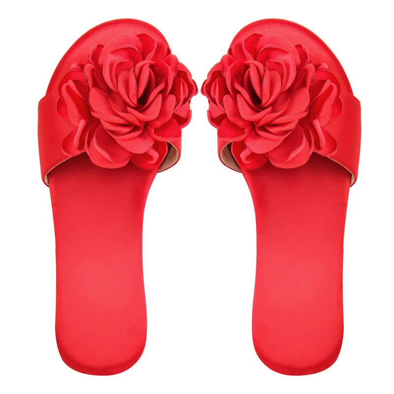 Light Luxury Flower Flat Sandals