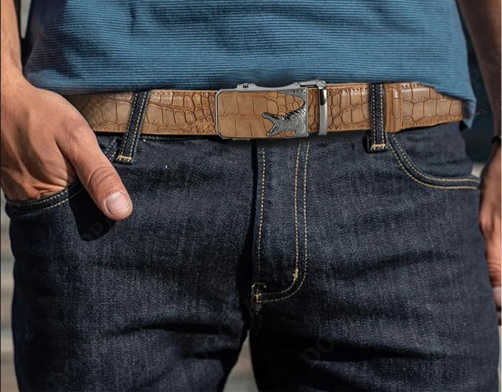 Classic Automatic Buckle PU Leather Belt