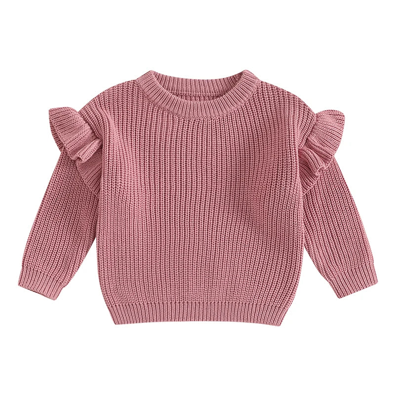Classic Ruffled Pullover Girl's Sweater