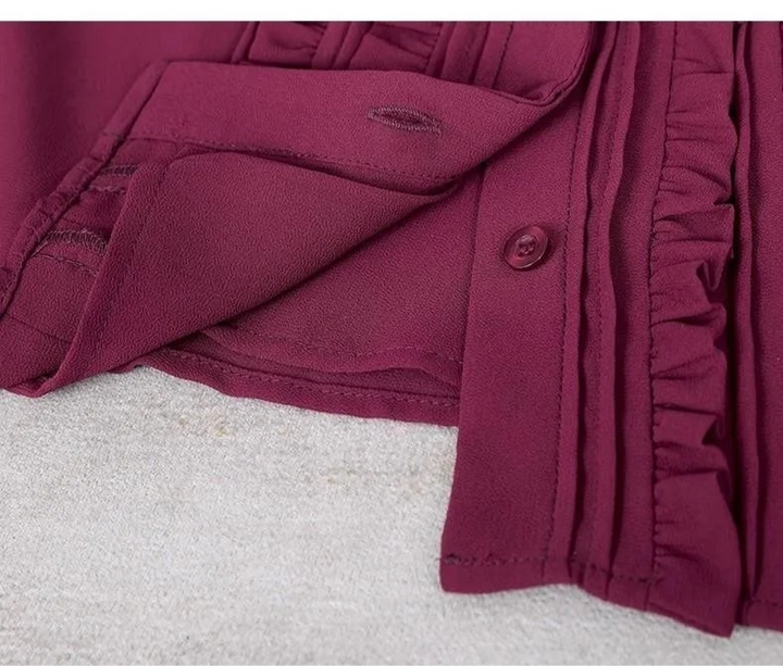 Chemise ample en mousseline de soie pour femme, tendance