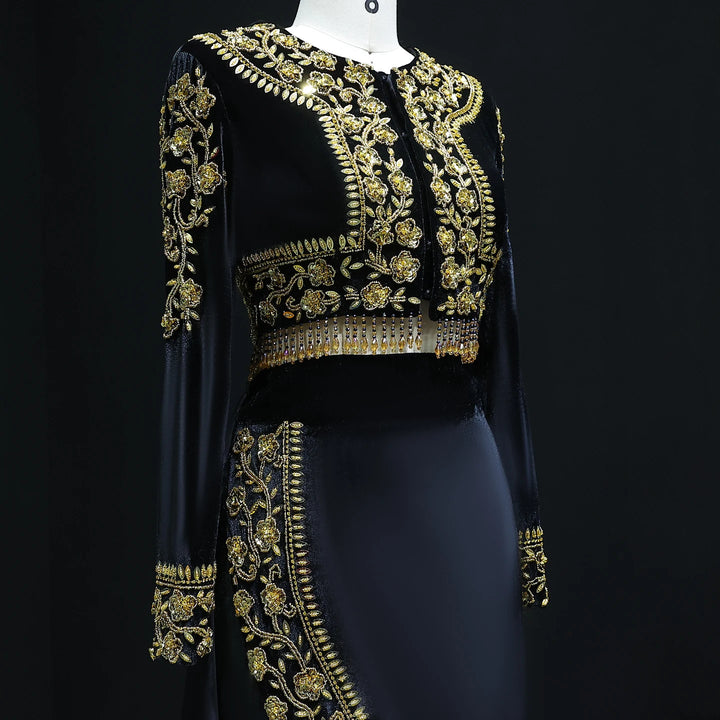 Luxury Beaded 2-Piece Arabian Evening Dress