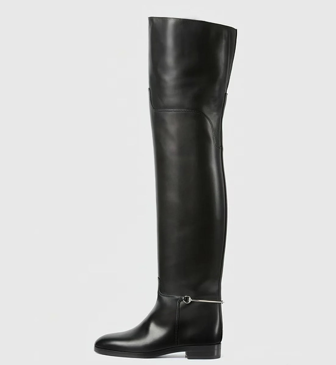 Sophisticated Knee-High Block Heel Boots