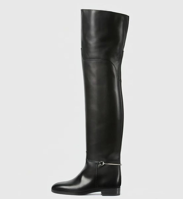 Sophisticated Knee-High Block Heel Boots