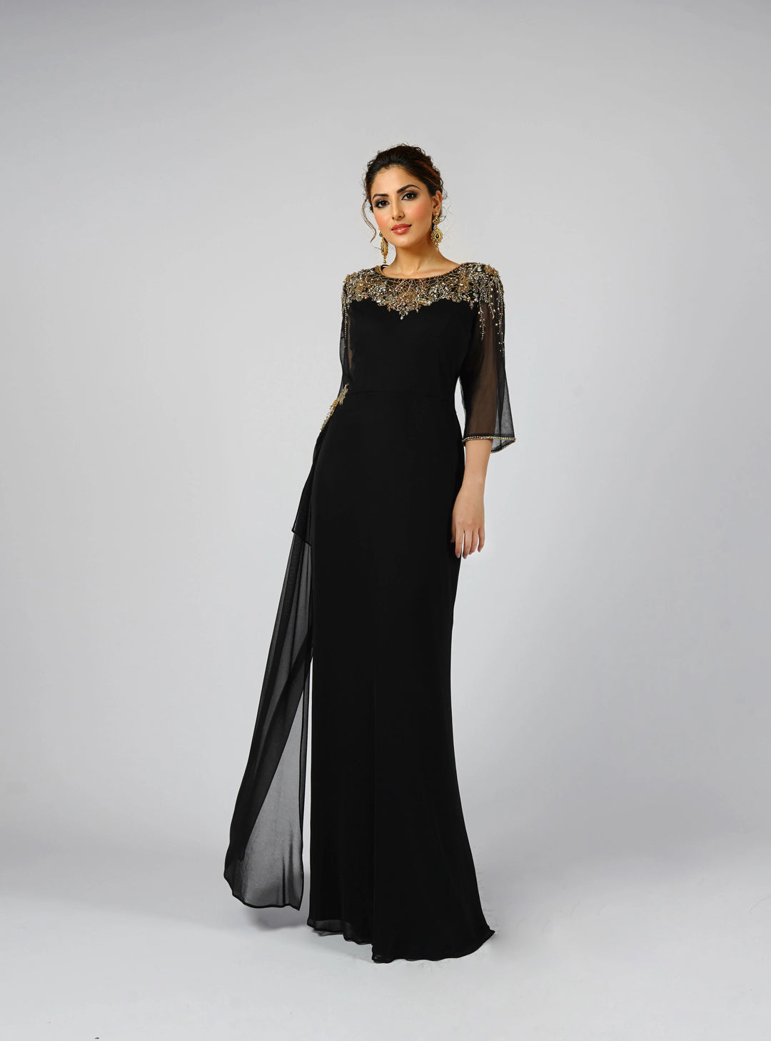 High-end Pearl Jade Evening Party Dress