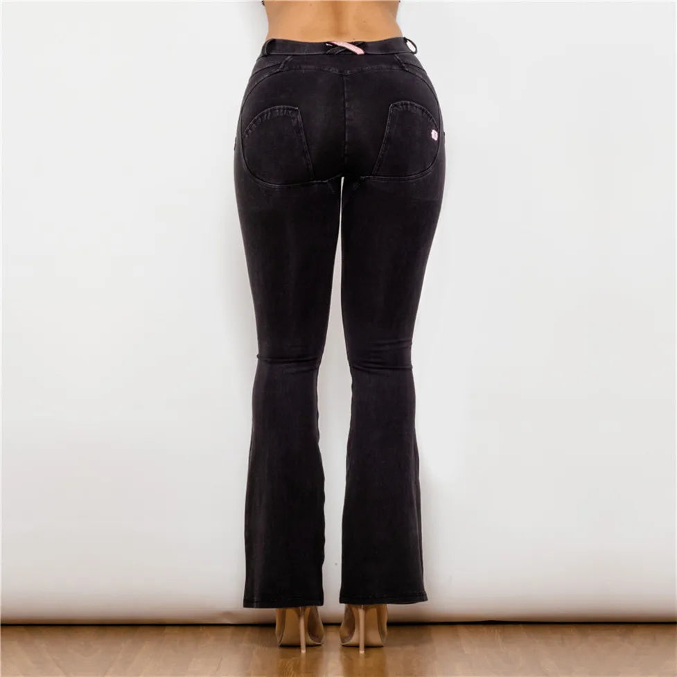 Wonderful Petite Flare Denim Jeans Pants