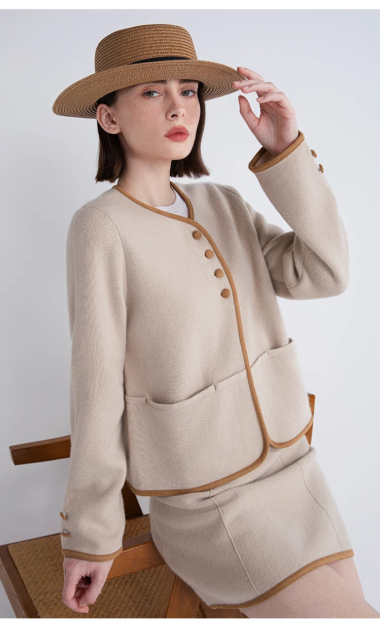 Modish Cashmere Warm Knit Jacket
