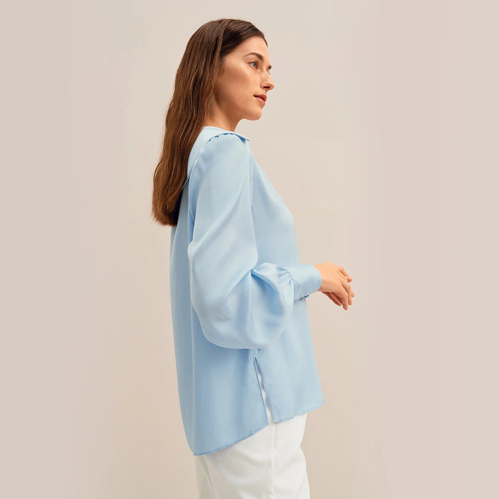 Luxury Deep V Neck Silk Top