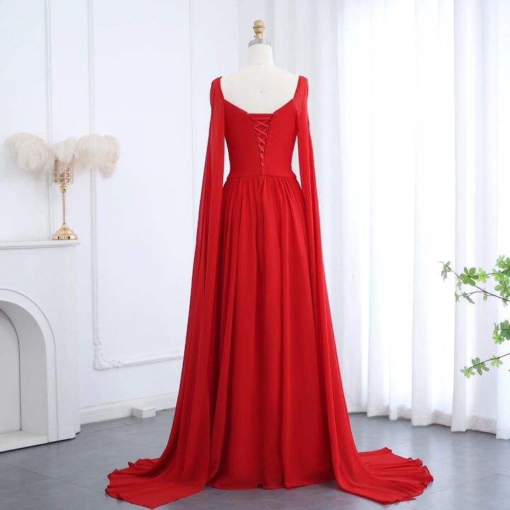 Show-stoping A-line Square Evening Dress