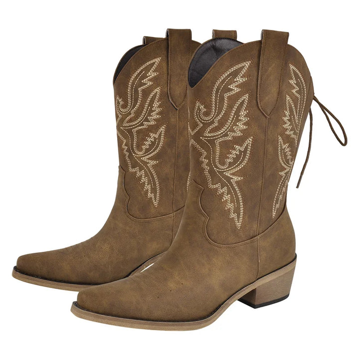 Fashionable Embroidered Cowboy Boots