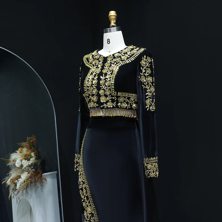 Luxury Beaded 2-Piece Arabian Evening Dress