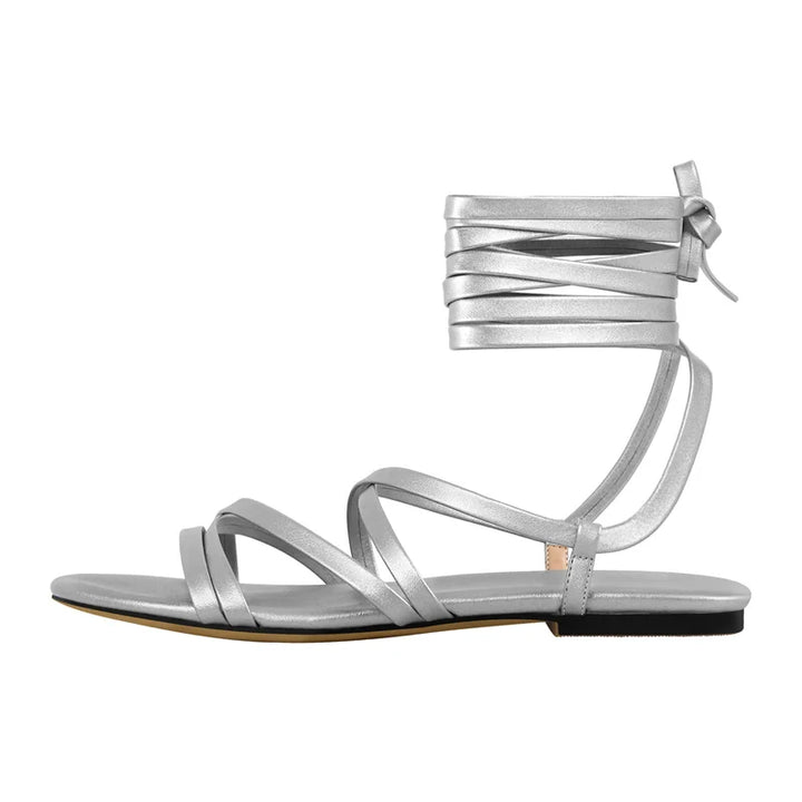 Fashionable Soft Lace-Up Sandals