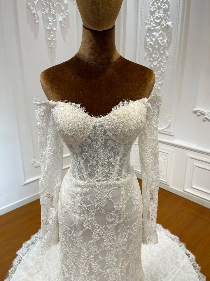 Timeless Off The Shoulder Bridal Dress