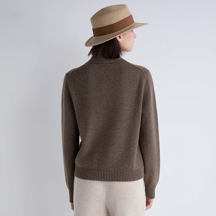 Luxury Polo Collar Cashmere Cardigan