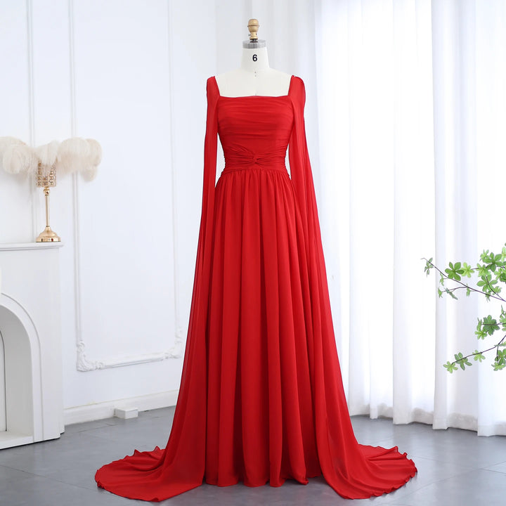 Show-stoping A-line Square Evening Dress