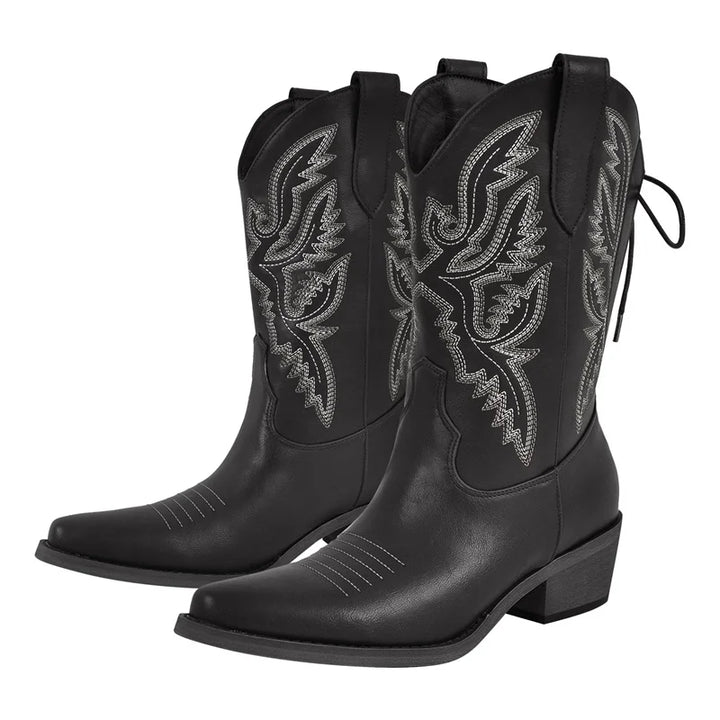 Fashionable Embroidered Cowboy Boots