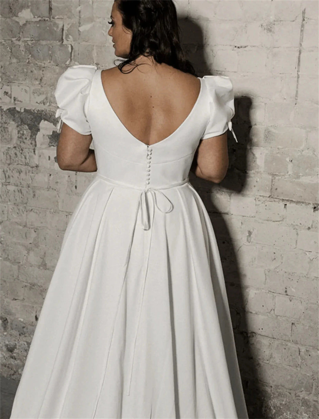 Fancy Appliques Plus Size Bridal Dress