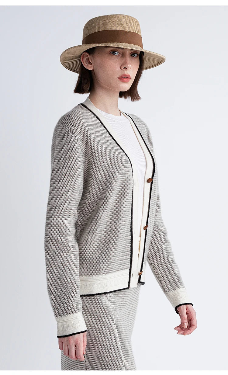 Soft Wool Blend Knitted Cardigan