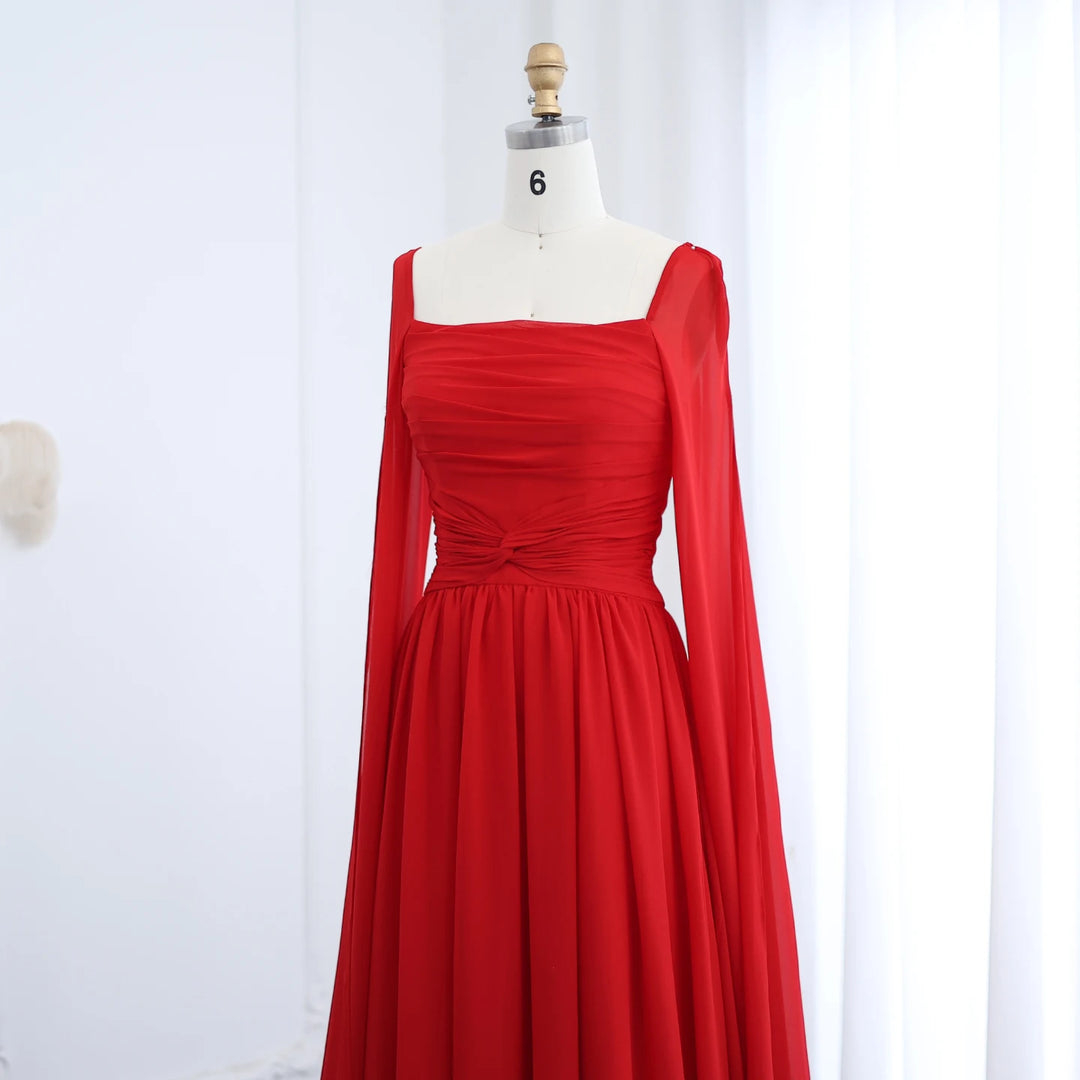 Show-stoping A-line Square Evening Dress