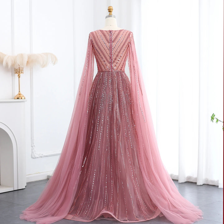 Robe de soirée arabe de luxe à l'attrait émotionnel