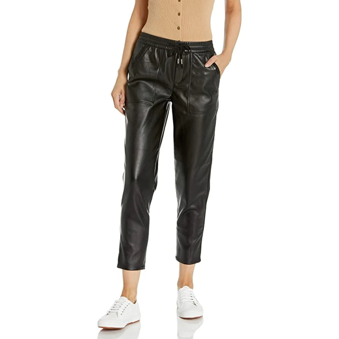 Ankle Length Women's Lambskin Leather Pants | All For Me Today