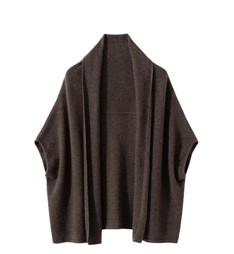 Premium Cashmere Cape Cardigan