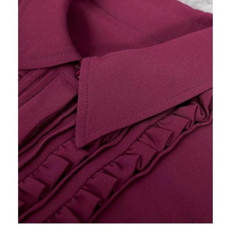 Chemise ample en mousseline de soie pour femme, tendance