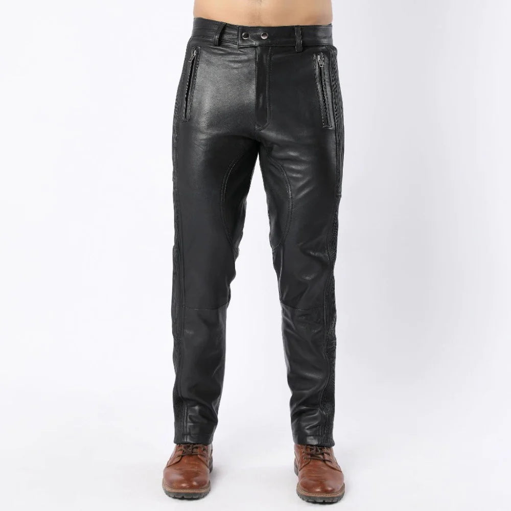 Back And Side Lined Men's Sheep Leather Pants | All For Me Today