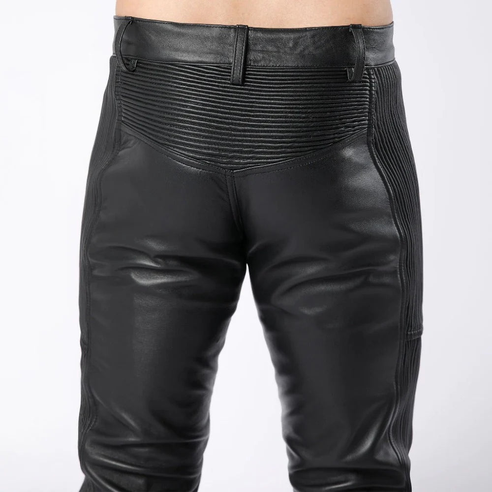 Back And Side Lined Men's Sheep Leather Pants | All For Me Today