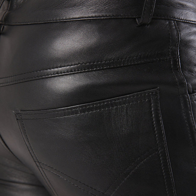 Black Leather Men's Party Shorts | All For Me Today