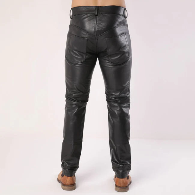 Black Sheep Leather Men's Biker Stylish Pants | All For Me Today