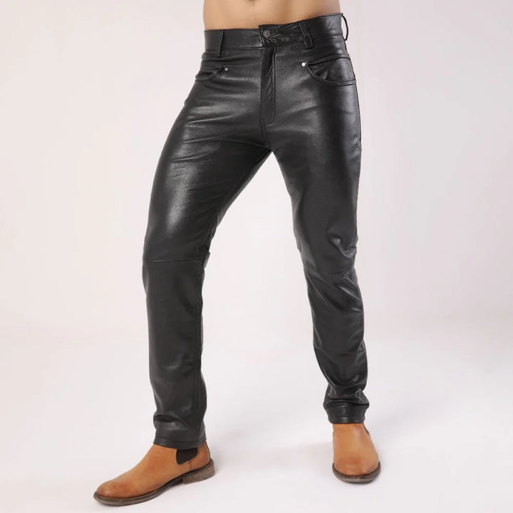 Black Sheep Leather Men's Biker Stylish Pants | All For Me Today