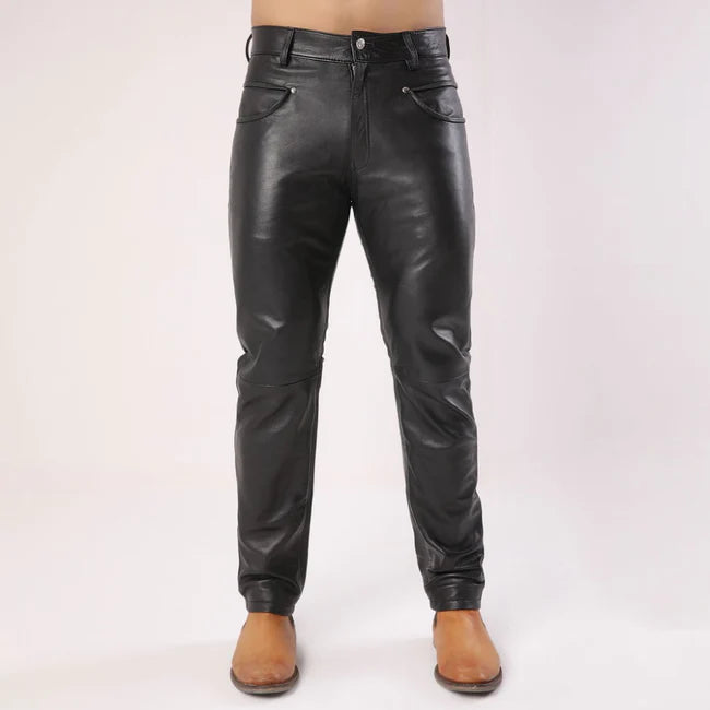 Black Sheep Leather Men's Biker Stylish Pants | All For Me Today