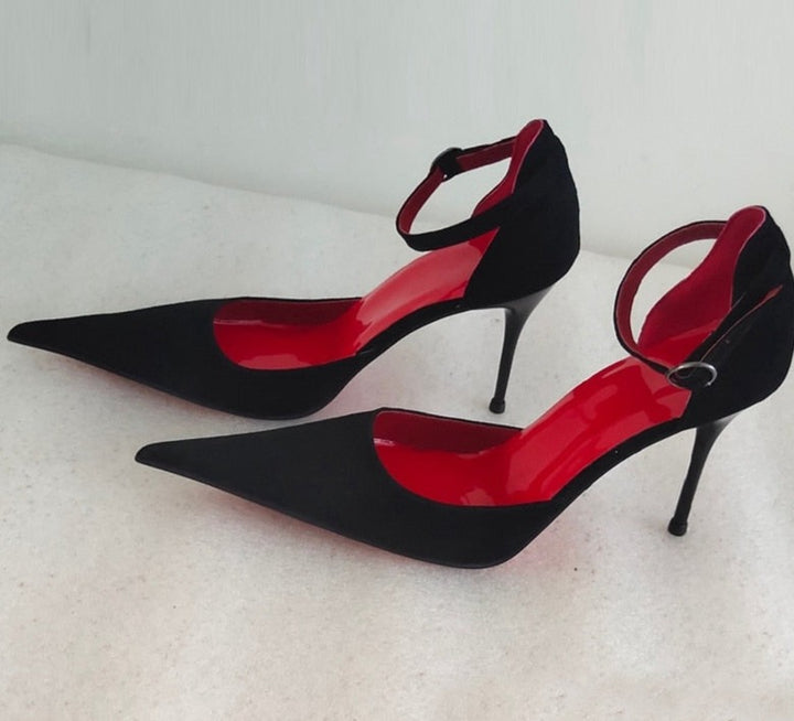 Black Suede Women's Stilettos High Heels | All For Me Today