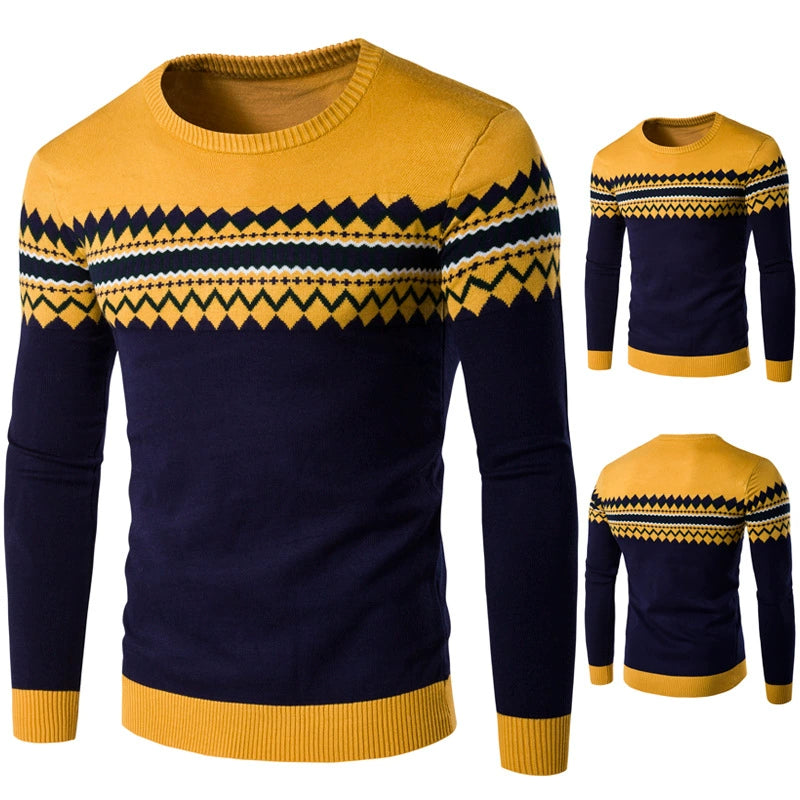 British Round Neck Men's Pullover Sweater | All For Me Today