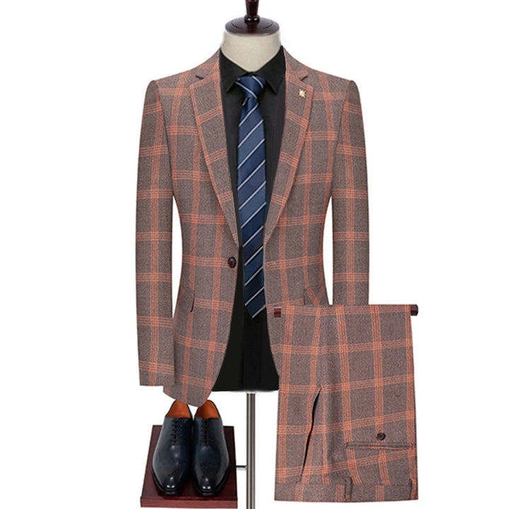 Business Trio Men's Plaid Suit | All For Me Today