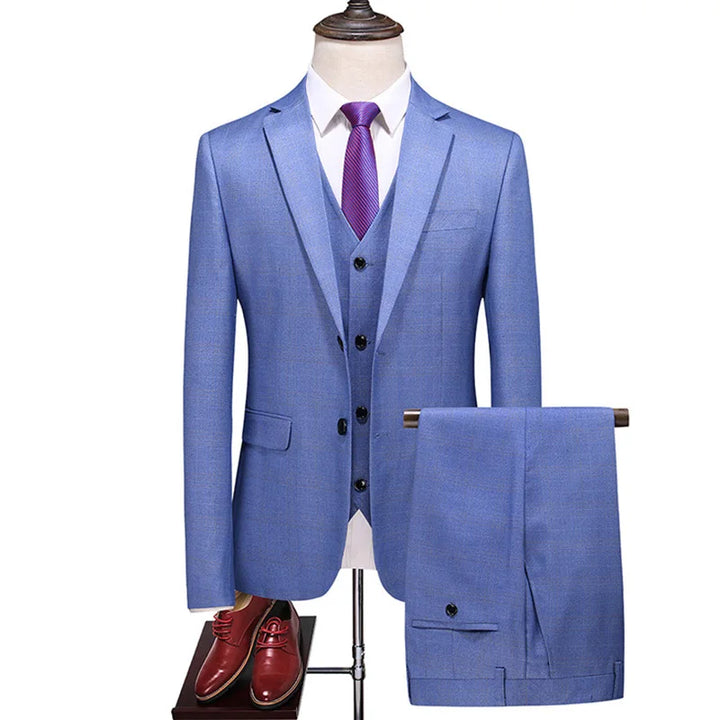 Business Trio Men's Plaid Suit | All For Me Today