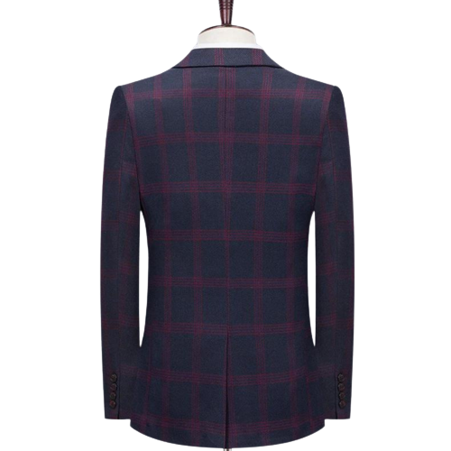 Business Trio Men's Plaid Suit | All For Me Today