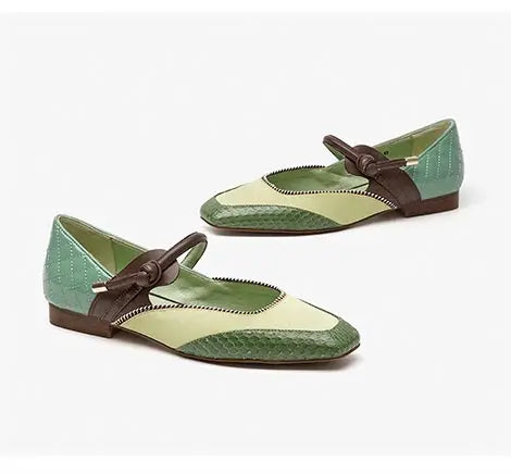 Stylish Leather Ballet Mary Janes Shoes
