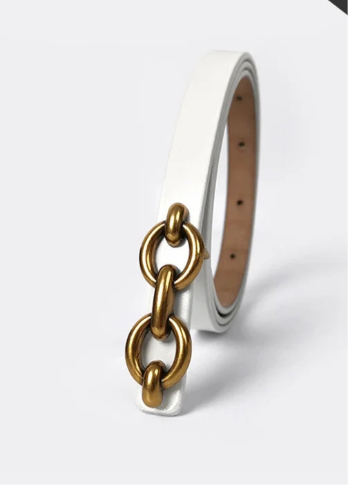 Thin Cow Split Leather Belt