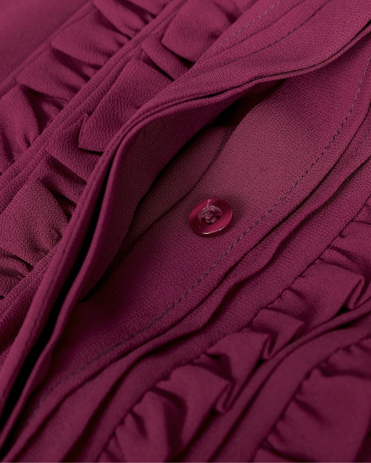 Chemise ample en mousseline de soie pour femme, tendance