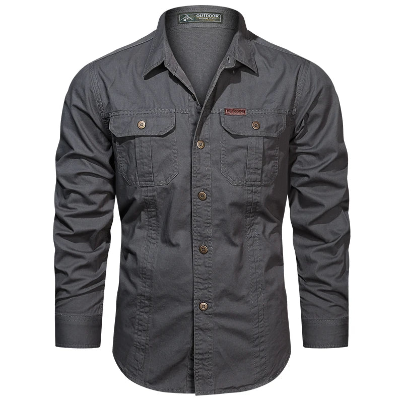 Cotton Cargo Men's Long Sleeve Shirt | All For Me Today